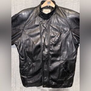 Pele Studio Leather Jacket Black Genuine Leather XL